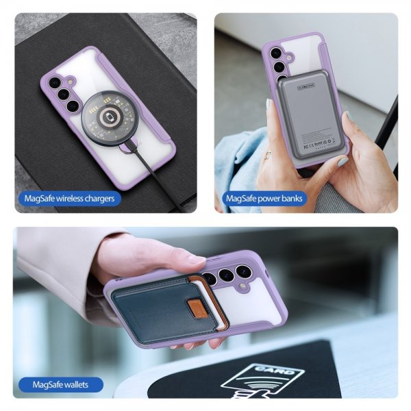 Dux Ducis Samsung Galaxy S25 Plus Etui Skin X Pro Series Kickstand MagSafe Lilla