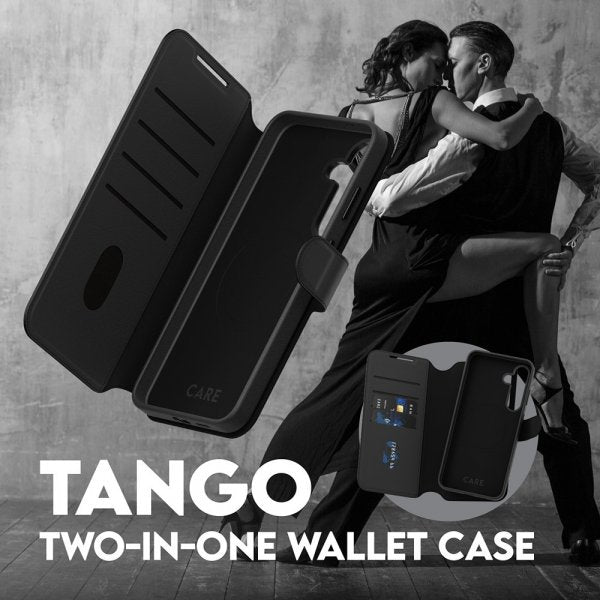 CARE by PanzerGlass Samsung Galaxy S25 Plus Etui Tango Two-in-One Wallet MagSafe Sort