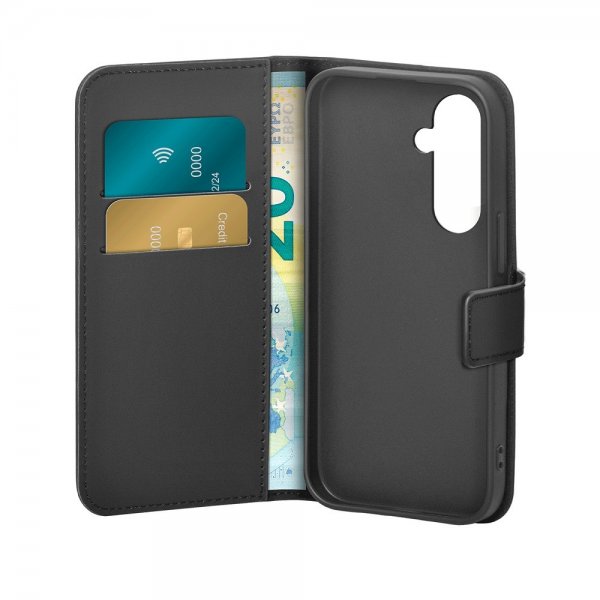 Puro Samsung Galaxy S25 Plus Etui Wallet Stand Sort