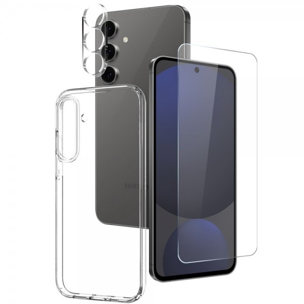 Northjo Samsung Galaxy S25 Plus Cover med Skærmbeskytter og Kamerabeskyttelse 3-i-1