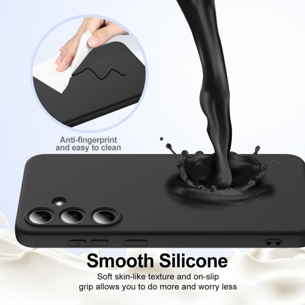 Samsung Galaxy S25 Plus Cover med Strop Silikone MagSafe Sort