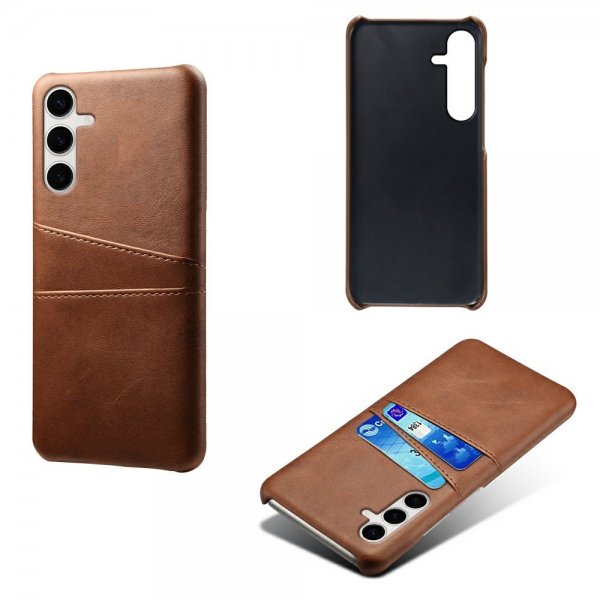 Samsung Galaxy S25 Plus Cover med to Kortlommer Mørkebrun