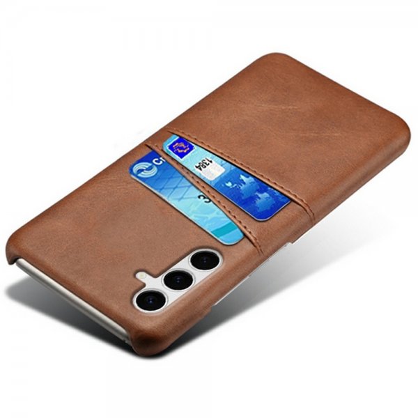Samsung Galaxy S25 Plus Cover med to Kortlommer Mørkebrun