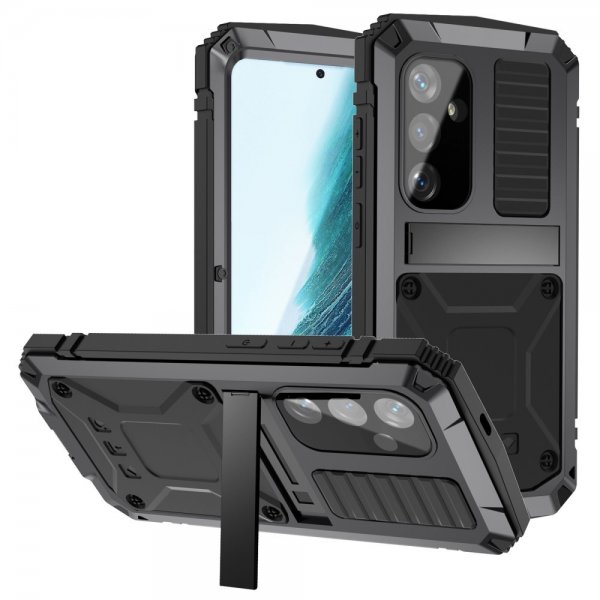 R-JUST Samsung Galaxy S25 Plus Cover Metal Stødsikkert Sort