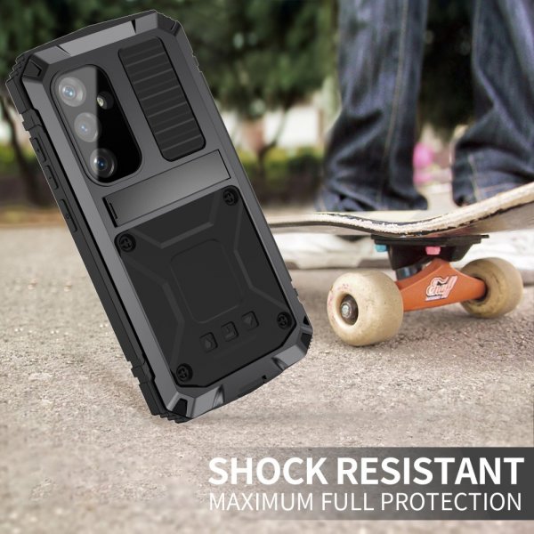 R-JUST Samsung Galaxy S25 Plus Cover Metal Stødsikkert Sort