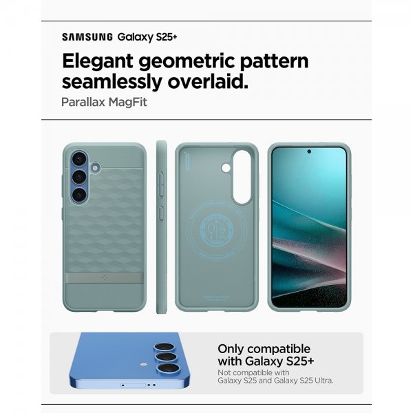 Spigen Samsung Galaxy S25 Plus Cover Parallax MagFit Sage Green