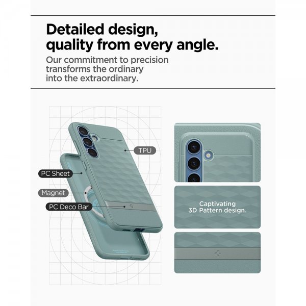 Spigen Samsung Galaxy S25 Plus Cover Parallax MagFit Sage Green