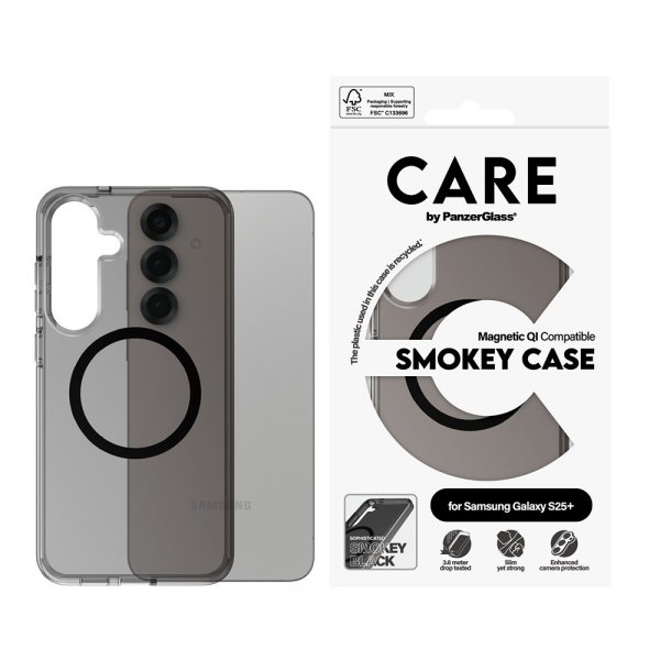 CARE by PanzerGlass Samsung Galaxy S25 Plus Cover Smokey MagSafe Sort