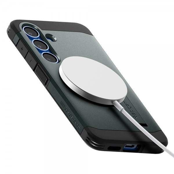 Spigen Samsung Galaxy S25 Plus Cover Tough Armor MagFit Abyss Green