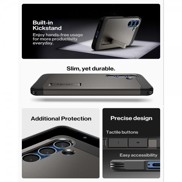 Spigen Samsung Galaxy S25 Plus Cover Tough Armor MagFit Gunmetal