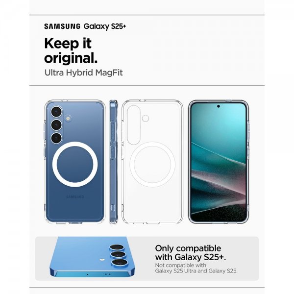 Spigen Samsung Galaxy S25 Plus Cover Ultra Hybrid MagFit Clear White