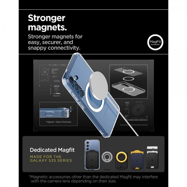 Spigen Samsung Galaxy S25 Plus Cover Ultra Hybrid MagFit Clear White