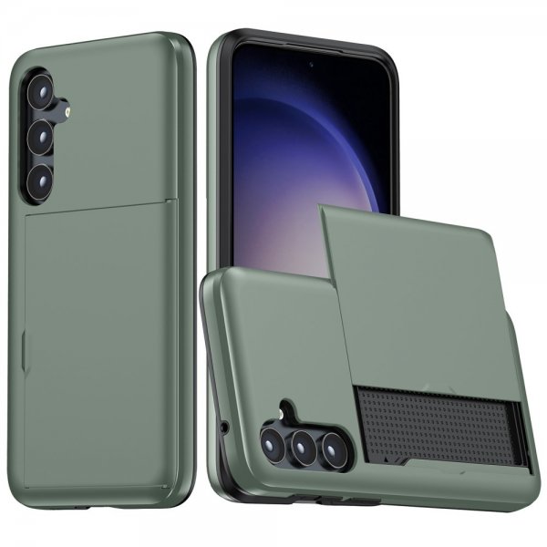 Samsung Galaxy S25 Cover Card Slide Grøn