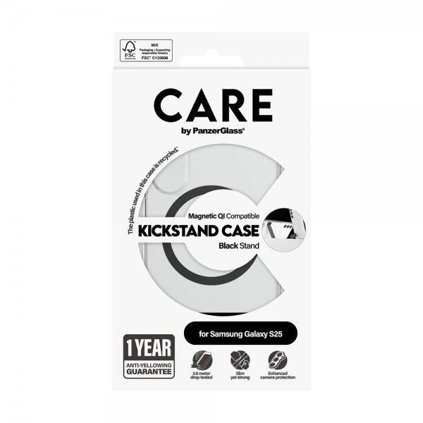 CARE by PanzerGlass Samsung Galaxy S25 Cover Kickstand MagSafe Sort