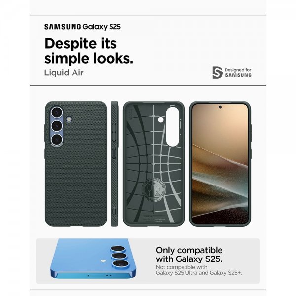 Spigen Samsung Galaxy S25 Cover Liquid Air Abyss Green