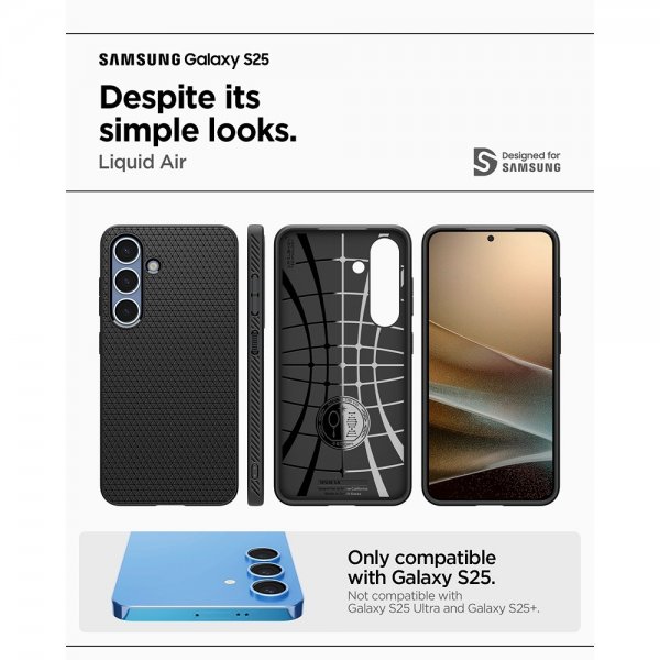 Spigen Samsung Galaxy S25 Cover Liquid Air Mat Sort