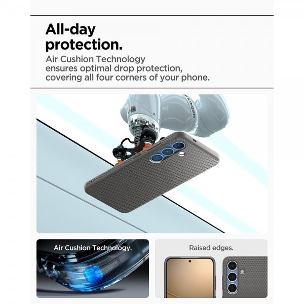 Spigen Samsung Galaxy S25 Cover Liquid Air Marble Gray