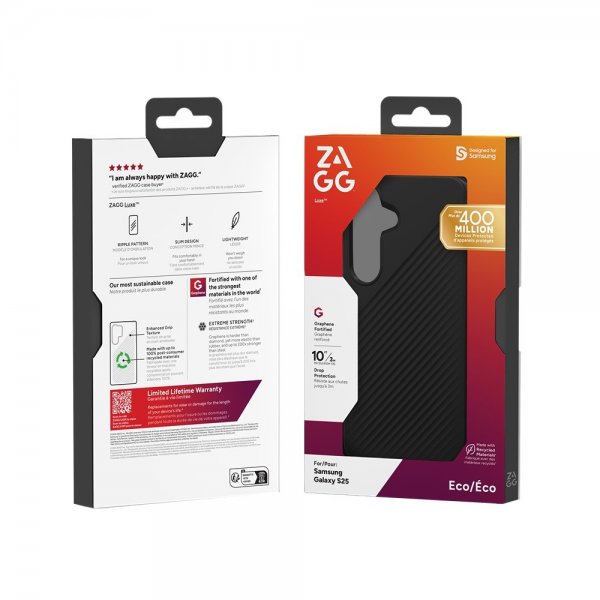 ZAGG Samsung Galaxy S25 Cover Luxe Sort