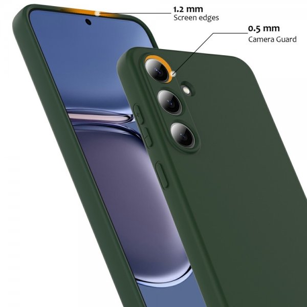 Samsung Galaxy S25 Cover med Strop Silikone MagSafe Mørkegrøn