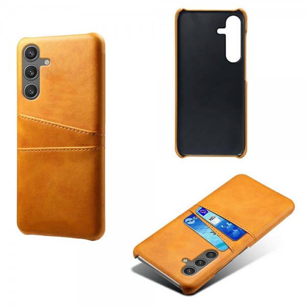 Samsung Galaxy S25 Cover med to Kortlommer Lysebrun