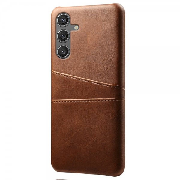Samsung Galaxy S25 Cover med to Kortlommer Mørkebrun