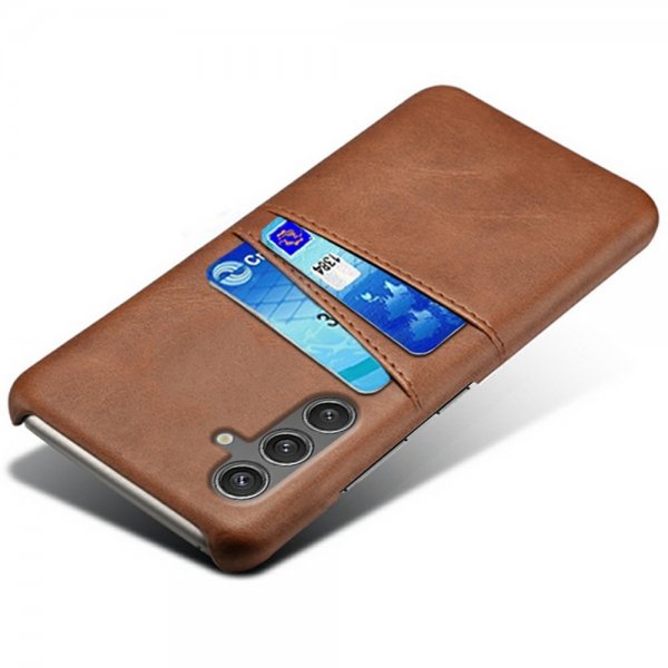 Samsung Galaxy S25 Cover med to Kortlommer Mørkebrun