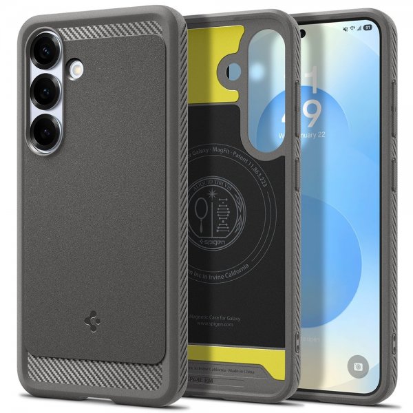 Spigen Samsung Galaxy S25 Cover Rugged Armor MagFit Marble Gray