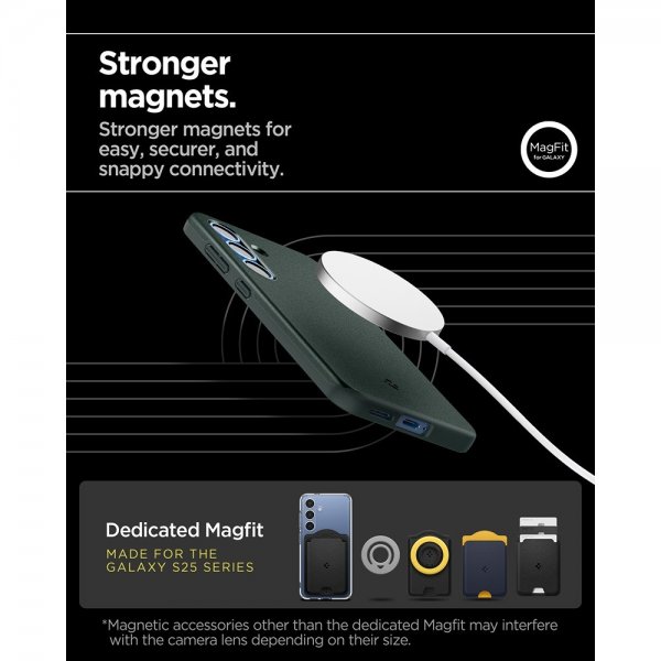 Spigen Samsung Galaxy S25 Cover Thin Fit MagFit Abyss Green
