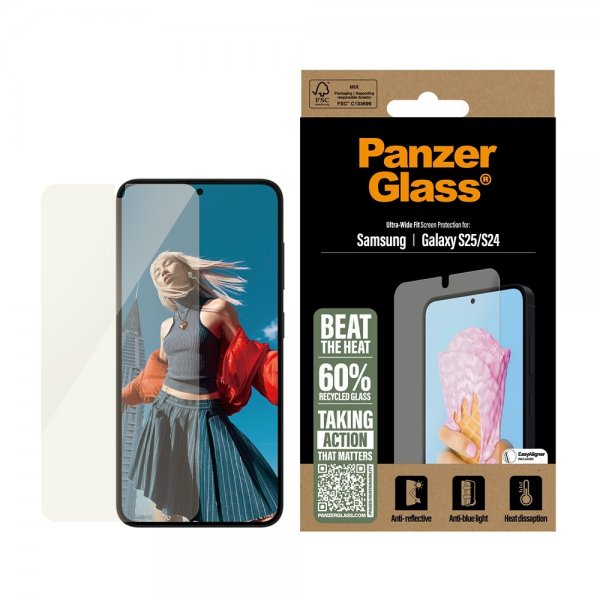 PanzerGlass Samsung Galaxy S24/Galaxy S25 Skærmbeskyttelse All-in-One