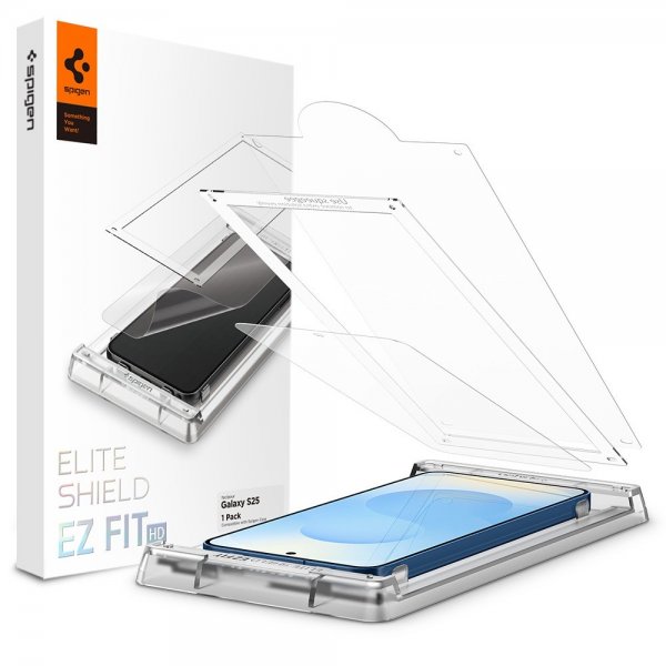 Spigen Samsung Galaxy S25 Skærmbeskyttelse EliteShield EZ Fit