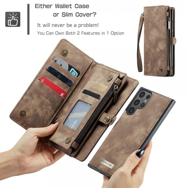 CaseMe Samsung Galaxy S25 Ultra Cover 008 Series Aftageligt Cover Brun