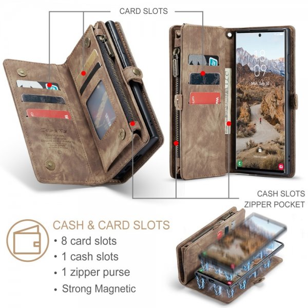 CaseMe Samsung Galaxy S25 Ultra Cover 008 Series Aftageligt Cover Brun