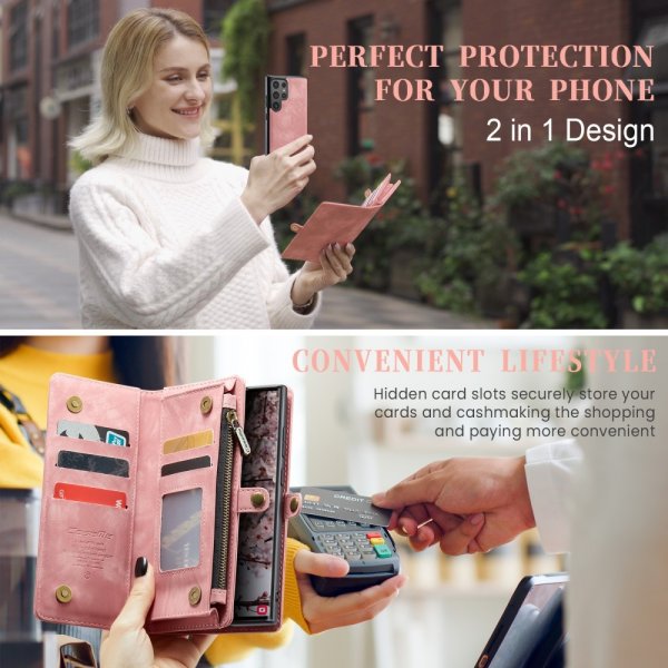 CaseMe Samsung Galaxy S25 Ultra Cover 008 Series Aftageligt Cover Rosa