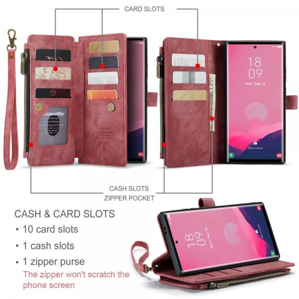 CaseMe Samsung Galaxy S25 Ultra Cover C30 Series Rød