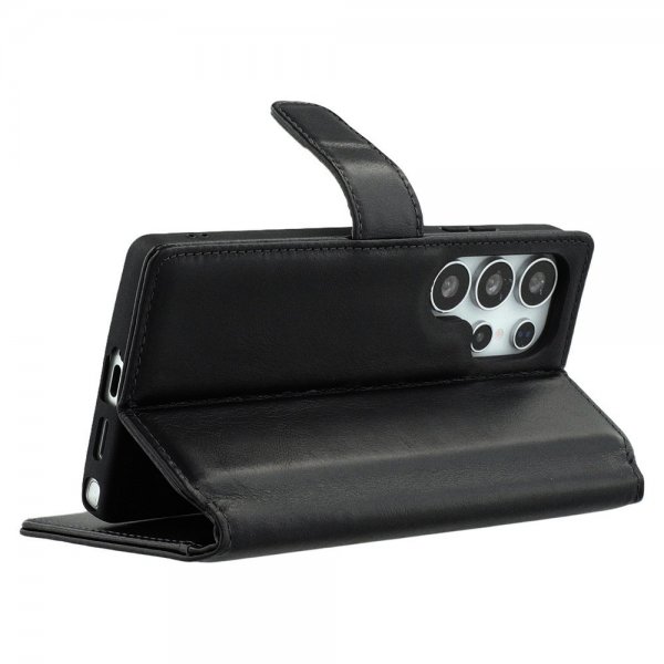 Nordic Covers Samsung Galaxy S25 Ultra Cover Essential Leather Raven Black