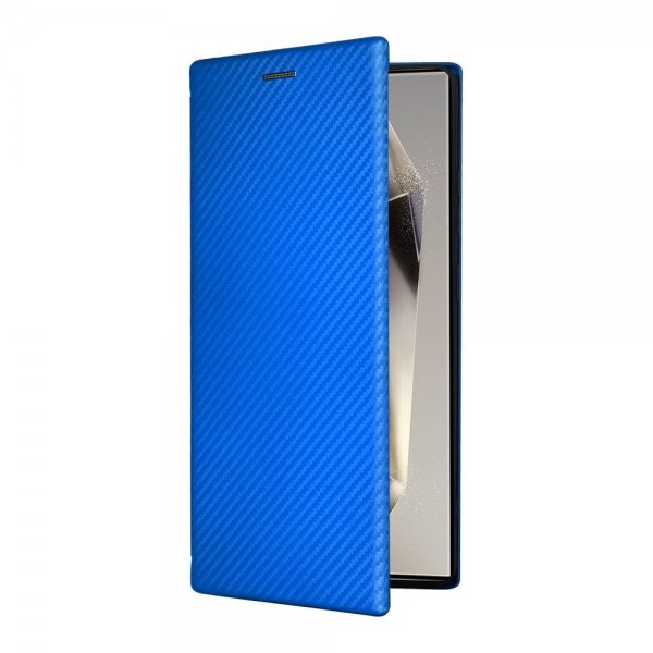Samsung Galaxy S25 Ultra Cover Kulfibertekstur Blå