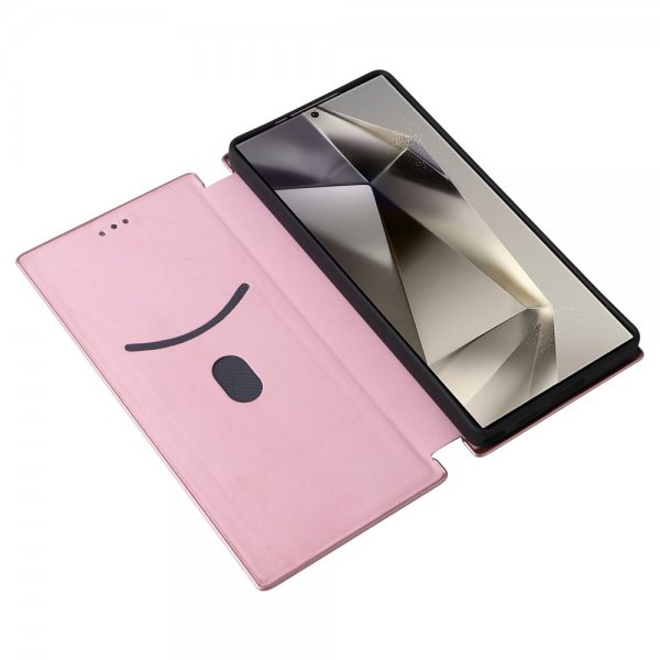 Samsung Galaxy S25 Ultra Cover Kulfibertekstur Rosaguld