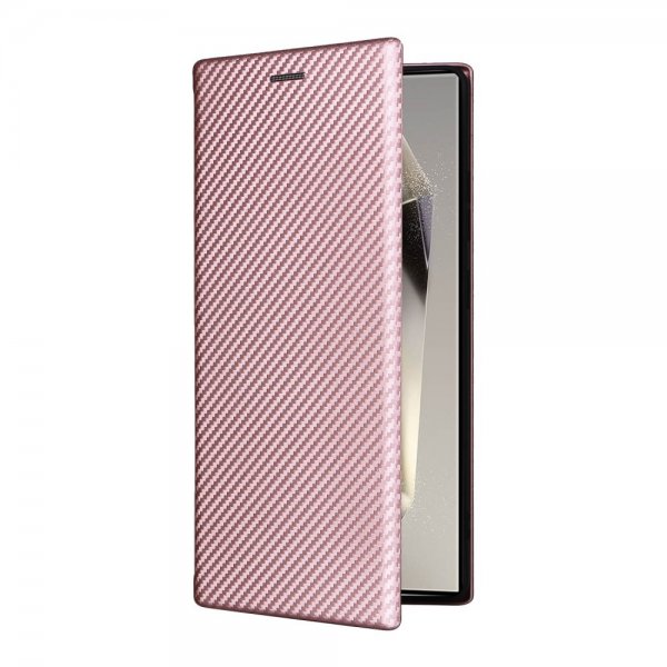 Samsung Galaxy S25 Ultra Cover Kulfibertekstur Rosaguld