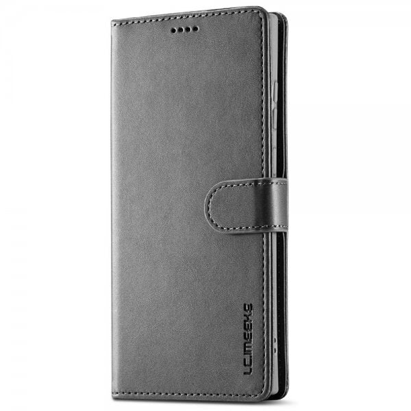 Lc.Imeeke Samsung Galaxy S25 Ultra Cover med Kortlomme Standerfunktion Grå