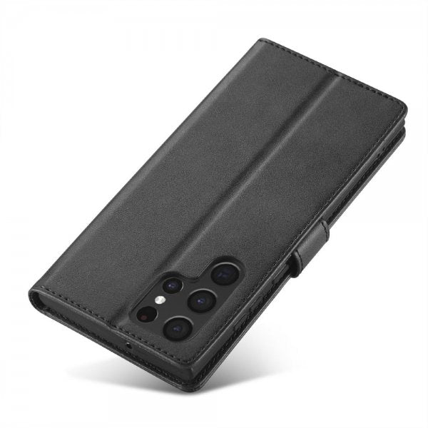 Lc.Imeeke Samsung Galaxy S25 Ultra Cover med Kortlomme Standerfunktion Sort