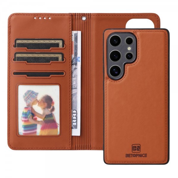 Betopnice Samsung Galaxy S25 Ultra Etui med Aftageligt Cover 005 Brun