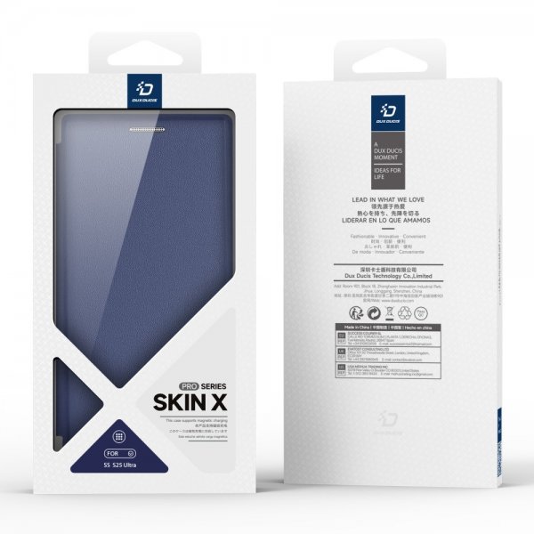 Dux Ducis Samsung Galaxy S25 Ultra Cover Skin X Pro Series Kickstand MagSafe Blå
