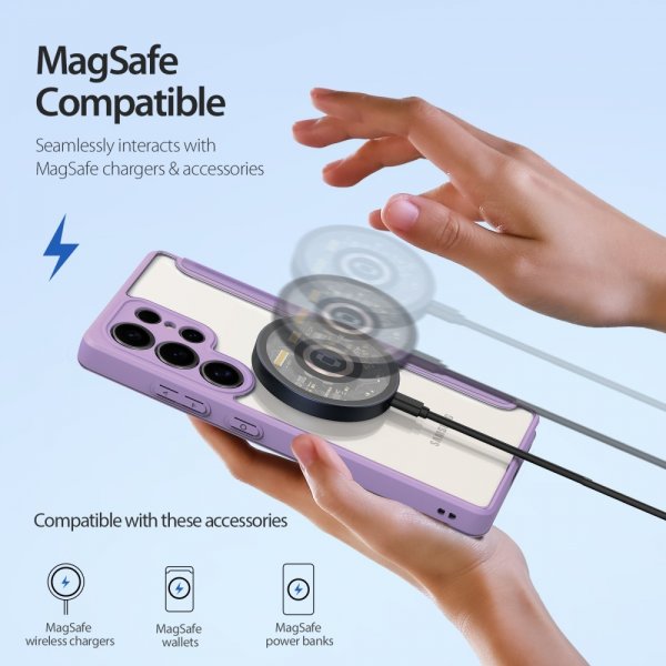 Dux Ducis Samsung Galaxy S25 Ultra Cover Skin X Pro Series MagSafe Lilla