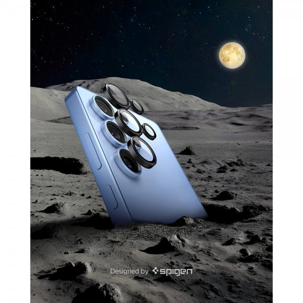 Spigen Samsung Galaxy S25 Ultra Kamerabeskyttelse GLAS.tR EZ Fit Optik Pro 2-pak Sort