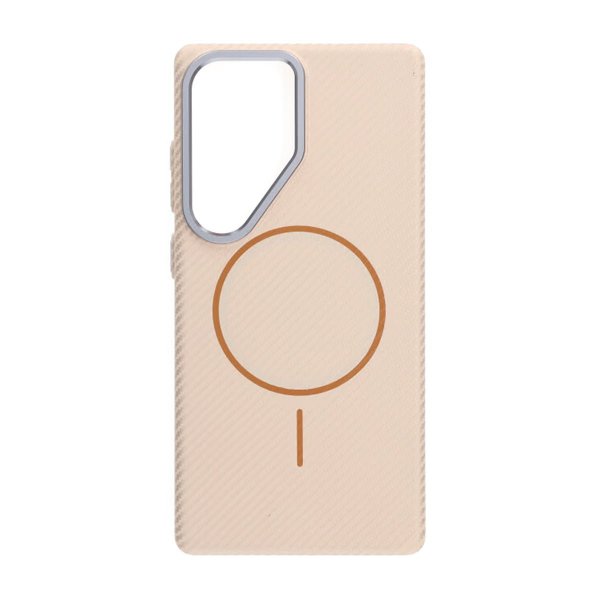 Samsung Galaxy S25 Ultra Cover Kulfibermønster MagSafe Guld