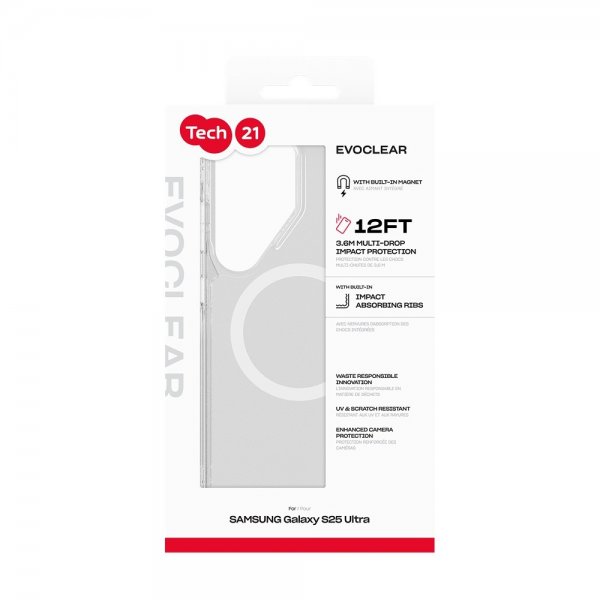 Tech21 Samsung Galaxy S25 Ultra Cover EvoClear MagSafe Transparent