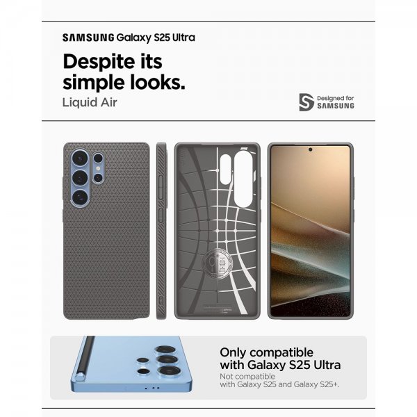 Spigen Samsung Galaxy S25 Ultra Cover Liquid Air Marble Gray