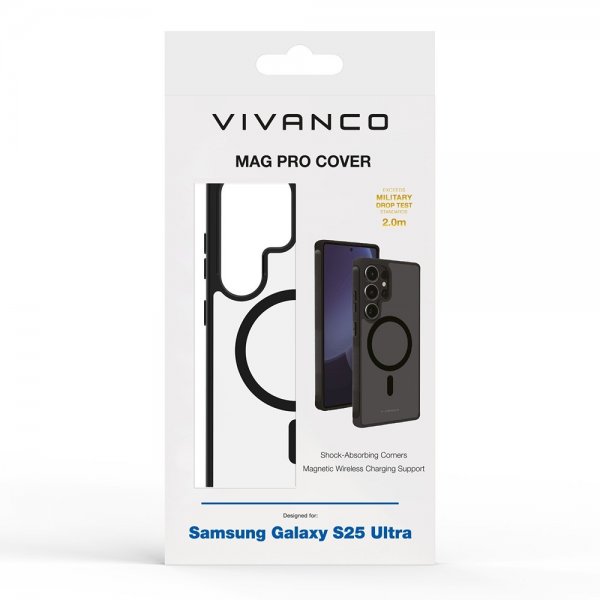 Vivanco Samsung Galaxy S25 Ultra Cover Mag Pro Transparent Sort