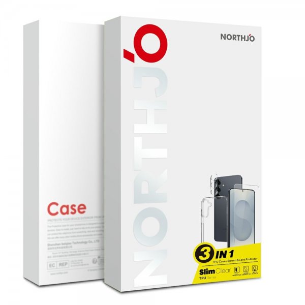 Northjo Samsung Galaxy S25 Ultra Cover med Skærmbeskyttelse og Kamerabeskyttelse 3-i-1