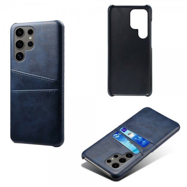 Samsung Galaxy S25 Ultra Cover med to Kortlommer Blå